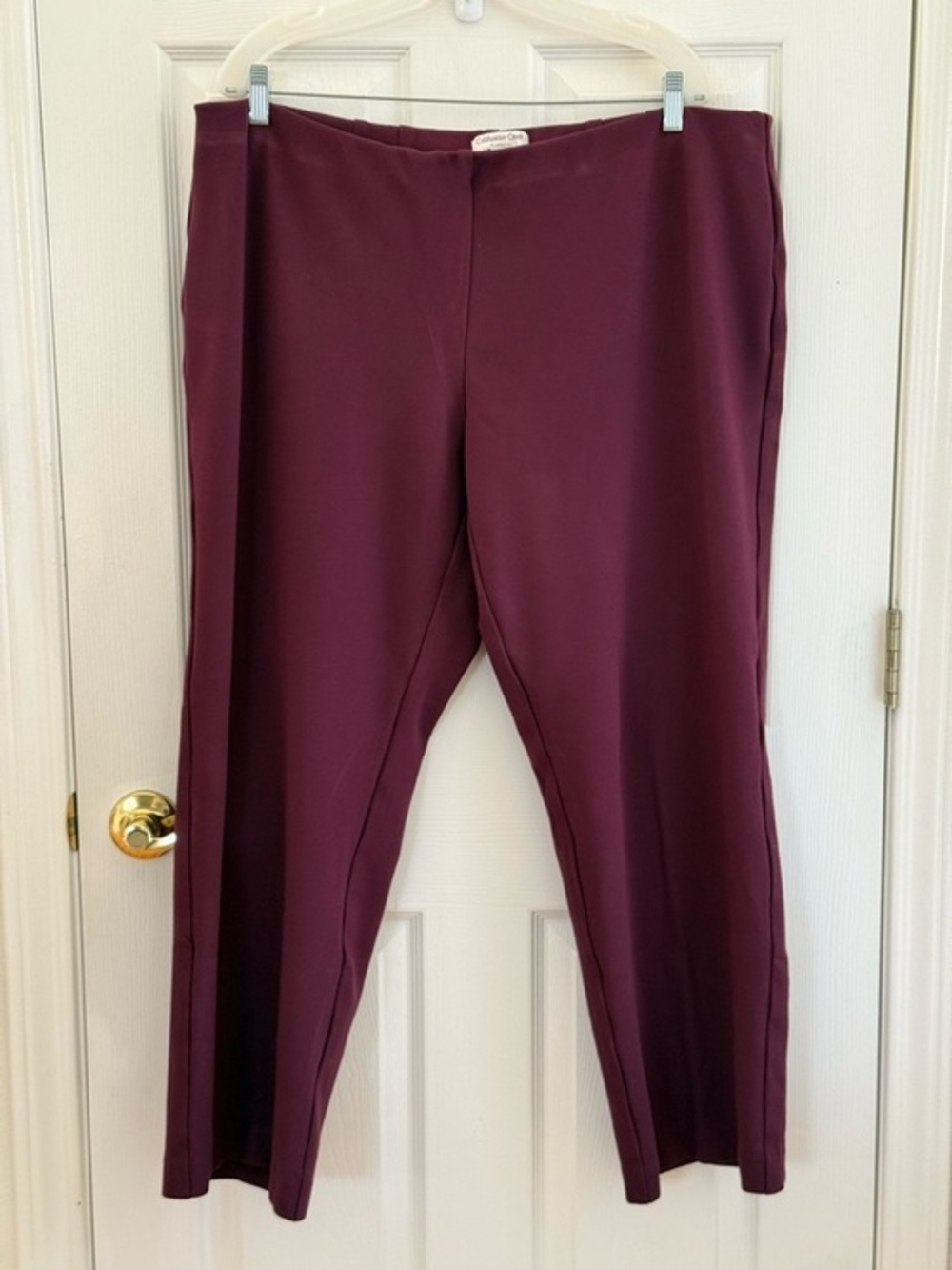 Coldwater Creek Ponte Pants in Burgundy